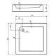 KOLO Akrilinis dušo padėklas STANDARD PLUS, kvadratinis, 90x90