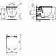 Ideal Standard TESI pakabinamas unitazas, matinis juodas