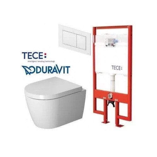 TECE ir Duravit Me by Starck Compact Rimless taupantis vietą WC komplektas