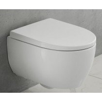 Geberit iCon pakabinamo WC puodo rinkinys, kompaktiškas ilgis, uždara forma, Rimfree, dangčiu, balta / matinis