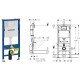 GEBERIT WC komplektas Modo Delta50