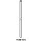 Hansgrohe Axor "Showerpipe“ dušo pakėlimo vamzdis 145 cm, chromuotas, galima sutrumpinti