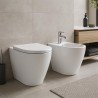 Geberit iCon pastatomo WC puodo rinkinys, priglaudžiamas prie sienos, uždara forma, Rimfree, su WC puodo dangčiu