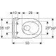 Geberit iCon pakabinamo WC puodo rinkinys, urboFlush, su WC puodo dangčiu