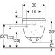 Geberit iCon pakabinamo WC puodo rinkinys, urboFlush, su WC puodo dangčiu