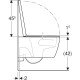 Geberit iCon pakabinamo WC puodo rinkinys, urboFlush, su WC puodo dangčiu