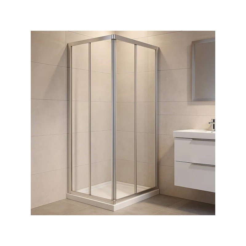 KOLO Kvadratinė dušo kabina GEO 6, 90x90, skaidrus stiklas