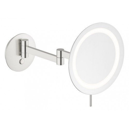 Makiažo veidrodis su šviesa Damixa ZEN, plieno spalva