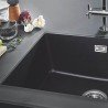 Virtuvės plautuvė Grohe K700, su išleidimu 46x41 cm, granito juoda